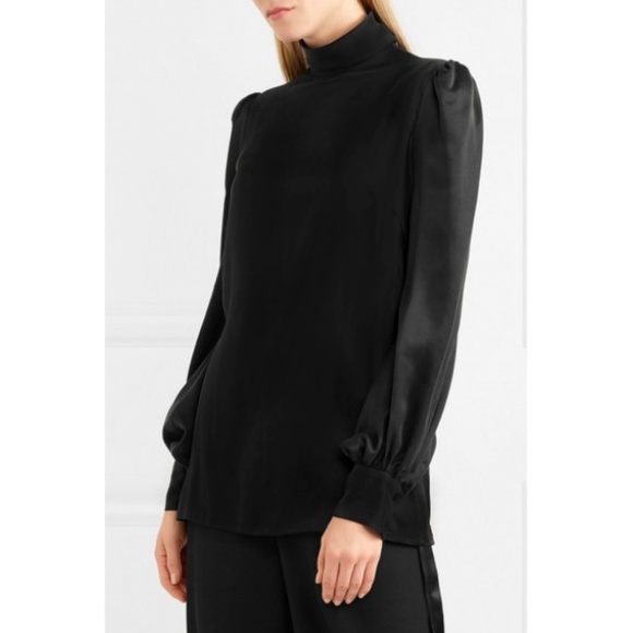 Plastic Island Tops - NWT Plastic Island Satin Sleeve Knit Turtleneck